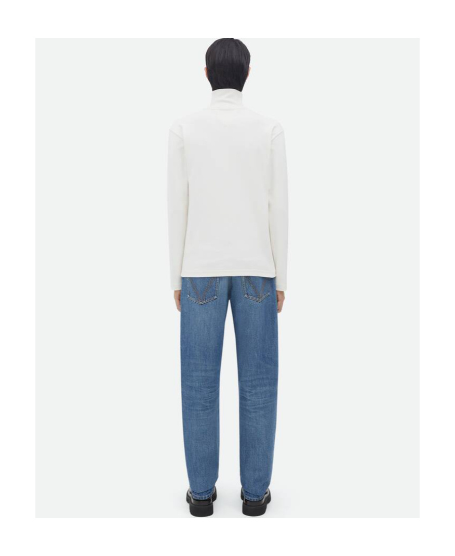 Bottega Veneta Logo High-necked Long-sleeved T-shirt In Multi