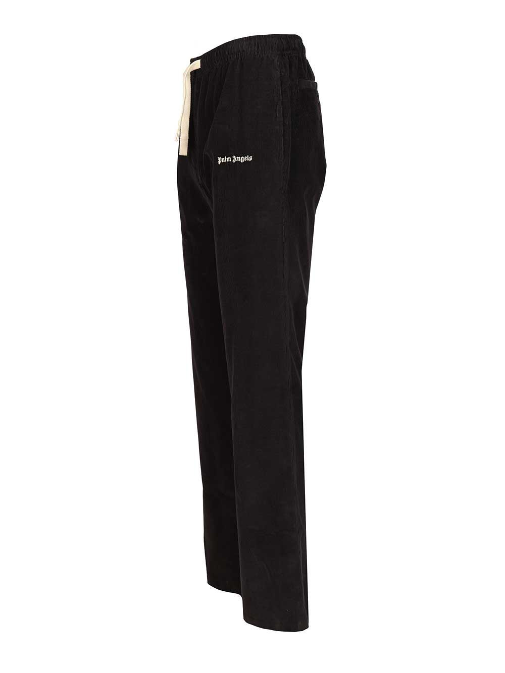 Palm Angels Drawstring Casual Pants In Black