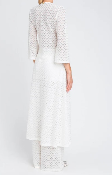 Twinset Open-knit Beach Dress In White