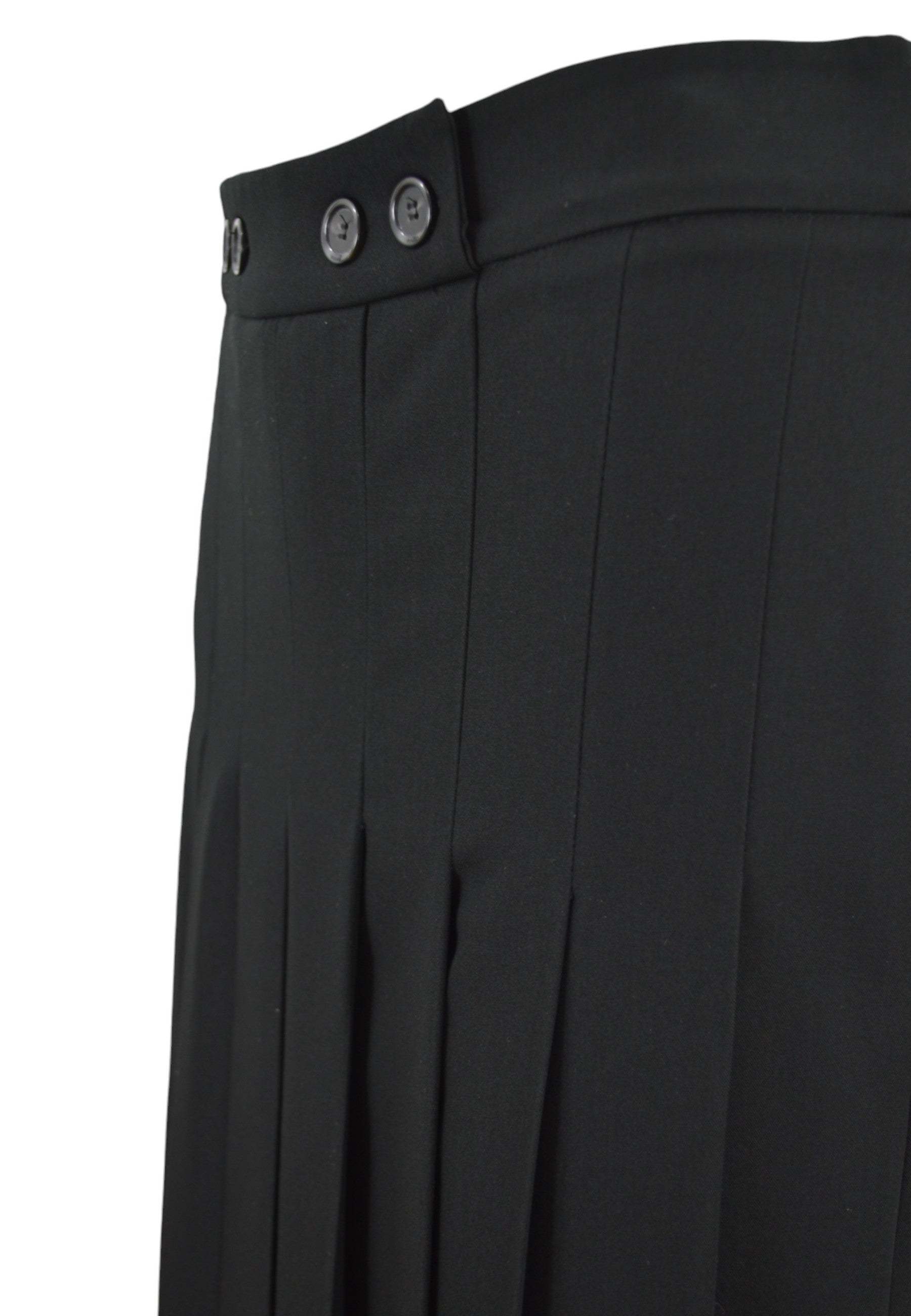 Pinko Fabric Stitch Midi Skirt With Back Slit In Black