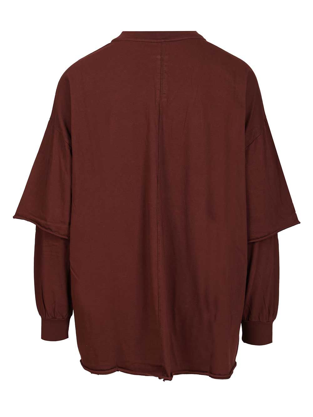 Rick Owens Drkshdw Layered Long-sleeved T-shirt In Brown
