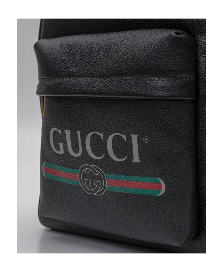 GUCCI GUCCI PRINT LEATHER BACKPACK 