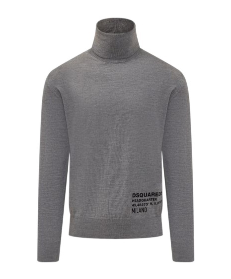 Dsquared2 Ceresio 9 Turtleneck Jumper In Gray