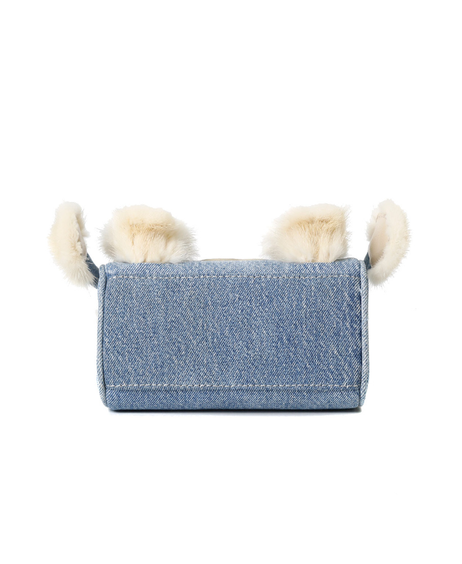 Readymade Denim Faux-fur Tote Bag In Nude