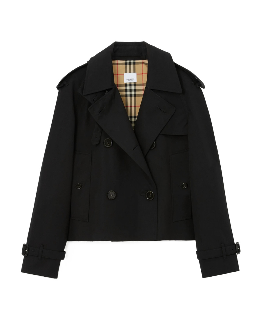Shop Burberry Haltye Cotton-gabardine Jacket In Black