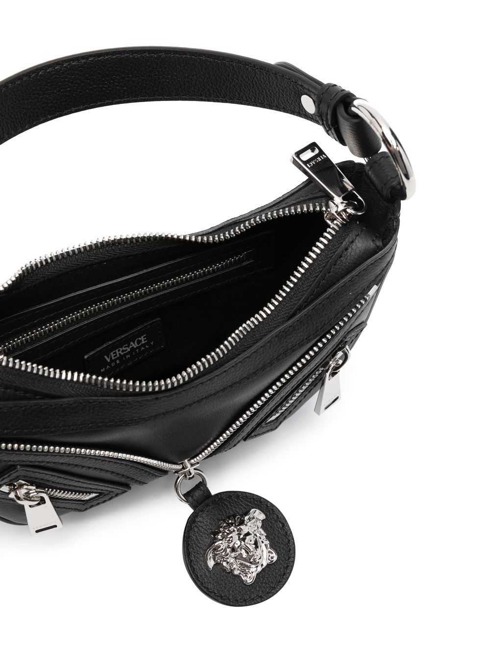 Versace Small Repeat Tote Bag In Black