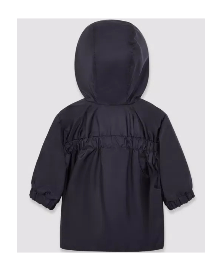 Moncler Logo-patch Hooded Jacket In Blue