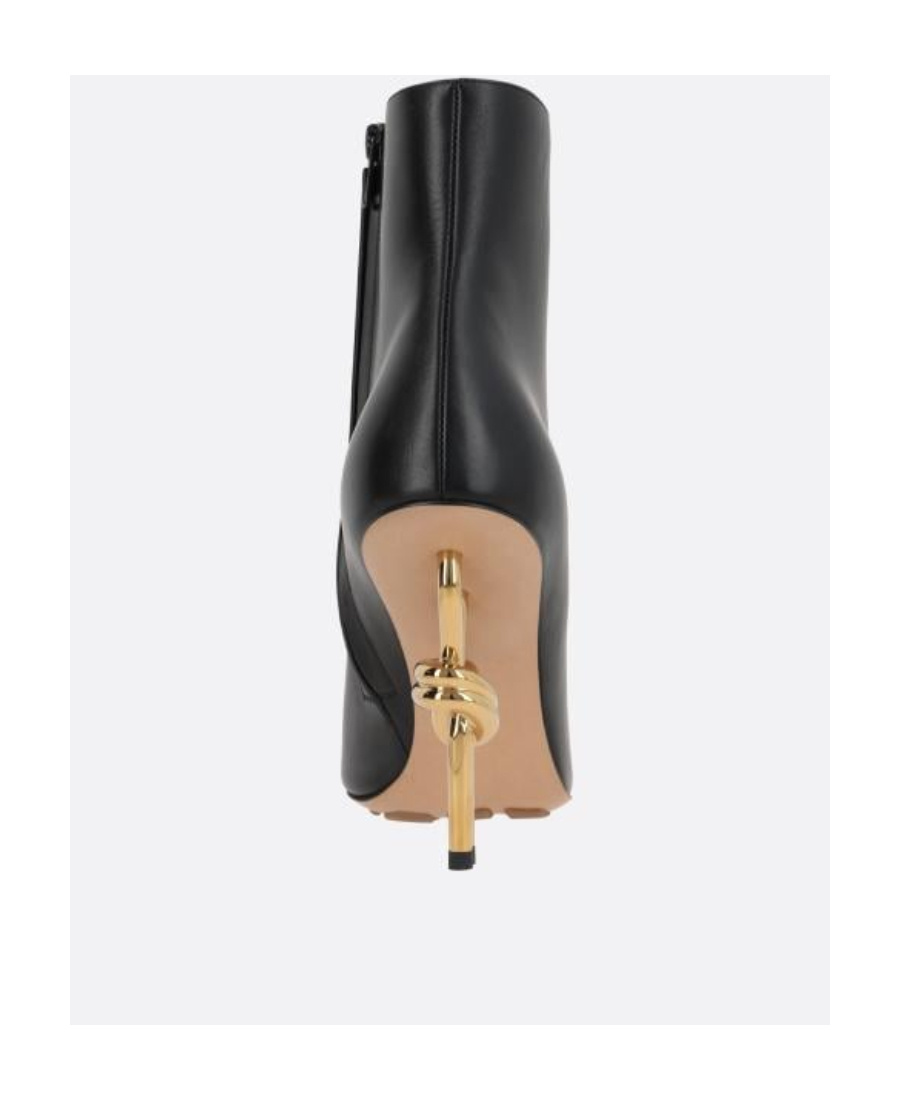 Shop Bottega Veneta Knot Ankle Boot In Black