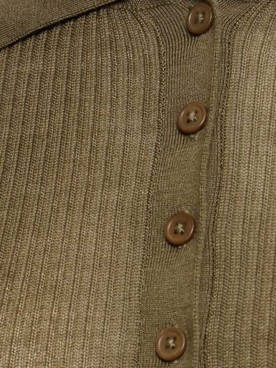 THE FRANKIE SHOP SOLANA WOOL BLEND POLO BODYSUIT