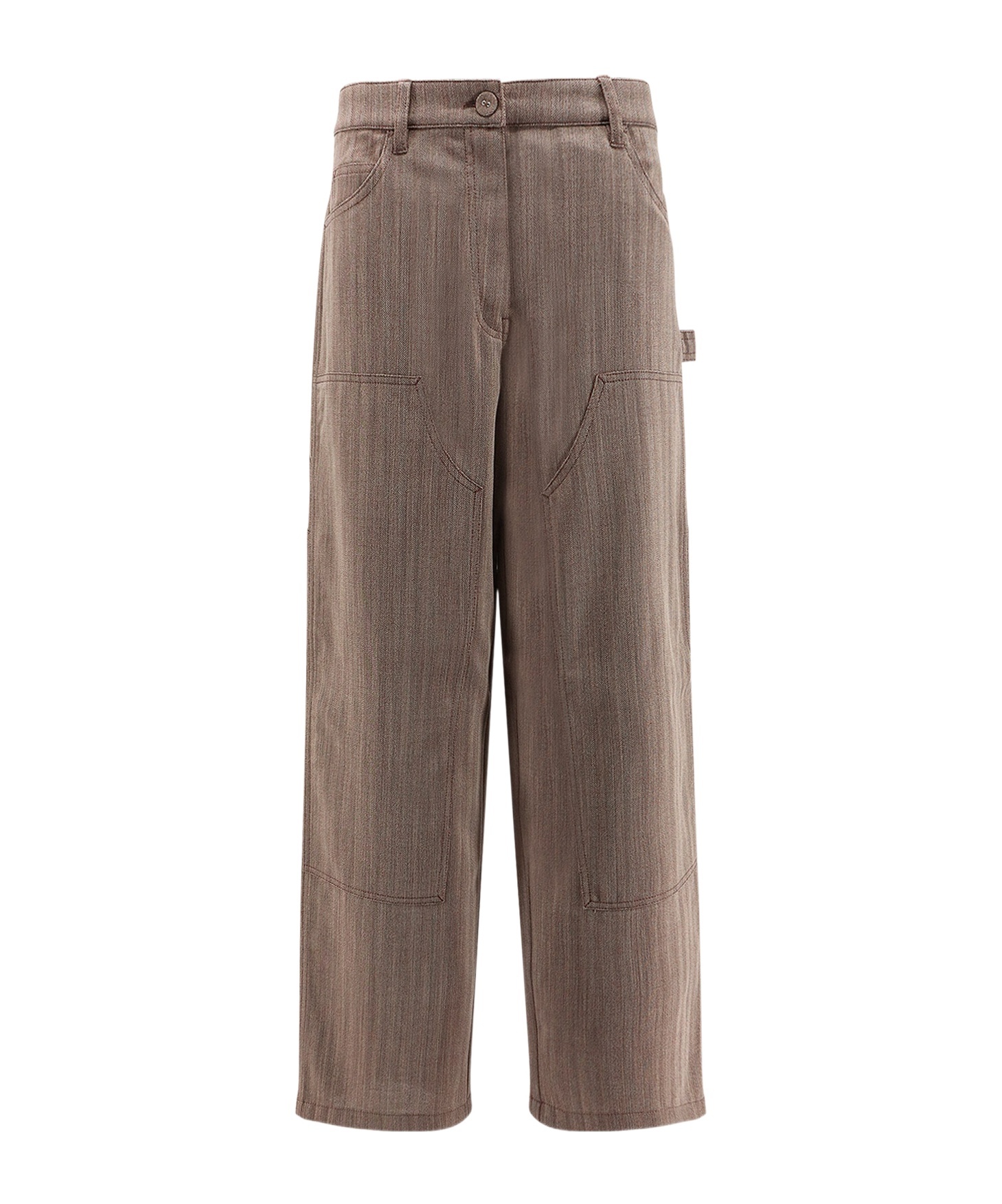 Golden Goose Deluxe Brand Double-knee Straight-leg Trousers In Brown