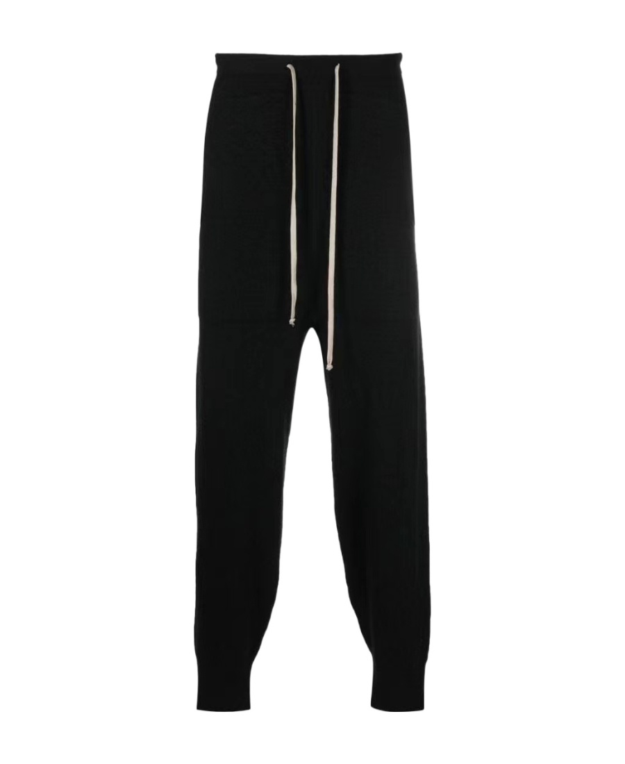Rick Owens Lace Up Sweatpants In Black