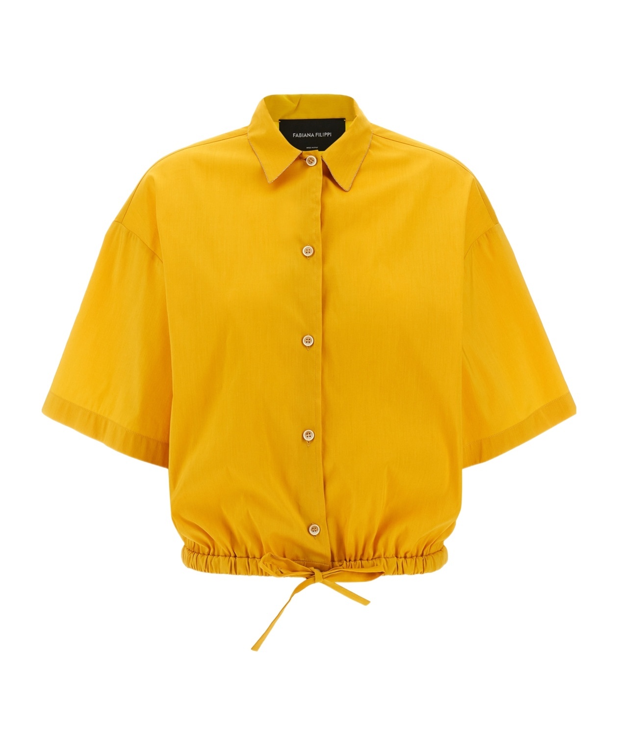 Fabiana Filippi Rhinestone Shirt Shirt And Blouse In Yellow