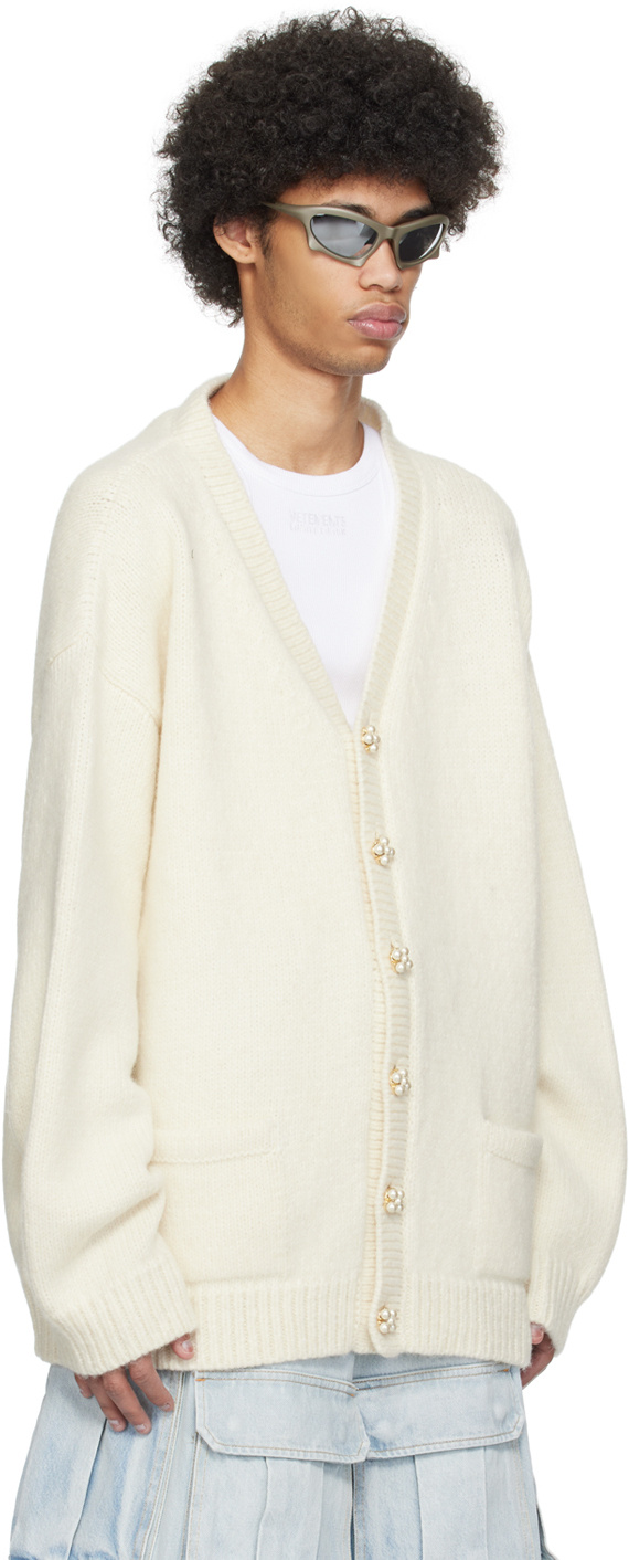 Vetements Cardigan Sweater In White
