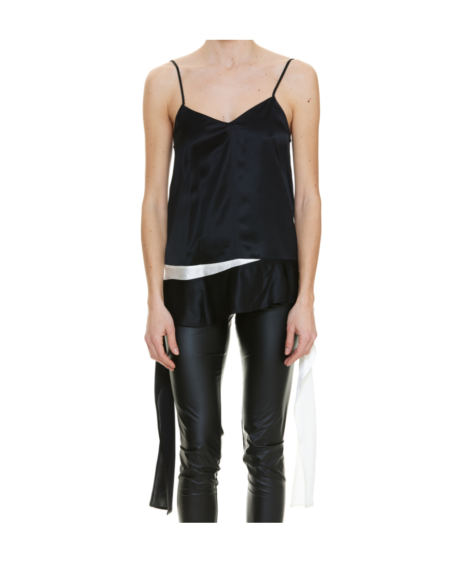 Jw Anderson Women Sweetheart Neckline Top In Black