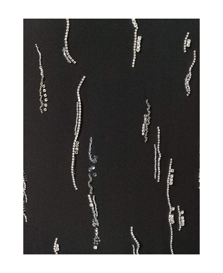 Prada Embellished Asymmetric Dress In Black