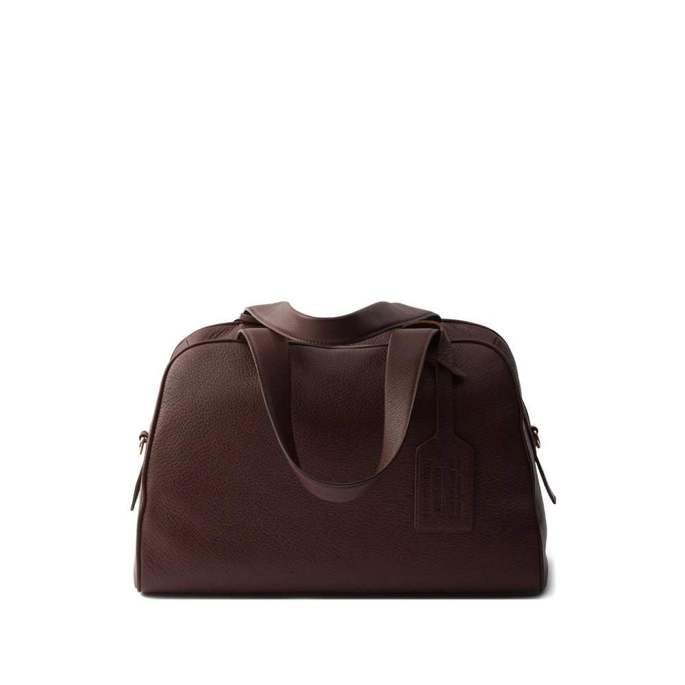 Prada Zipper Shoulder Bag In Brown