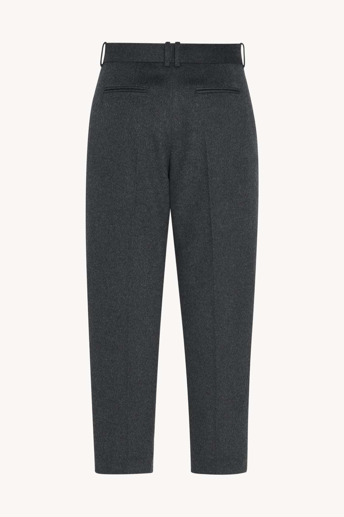 The Row Elastic Waist Casual Pants In Charcoal-grey