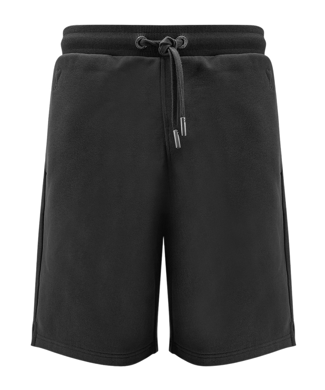Ami Alexandre Mattiussi Ami Paris Ami De Coeur Logo Embossed Drawstring Shorts In Black