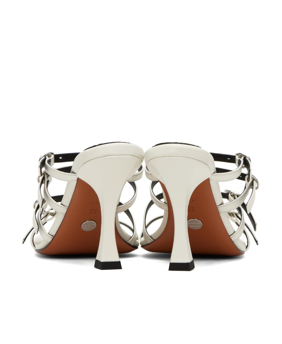 Shop Proenza Schouler Square-headed High-heeled Sandals In White