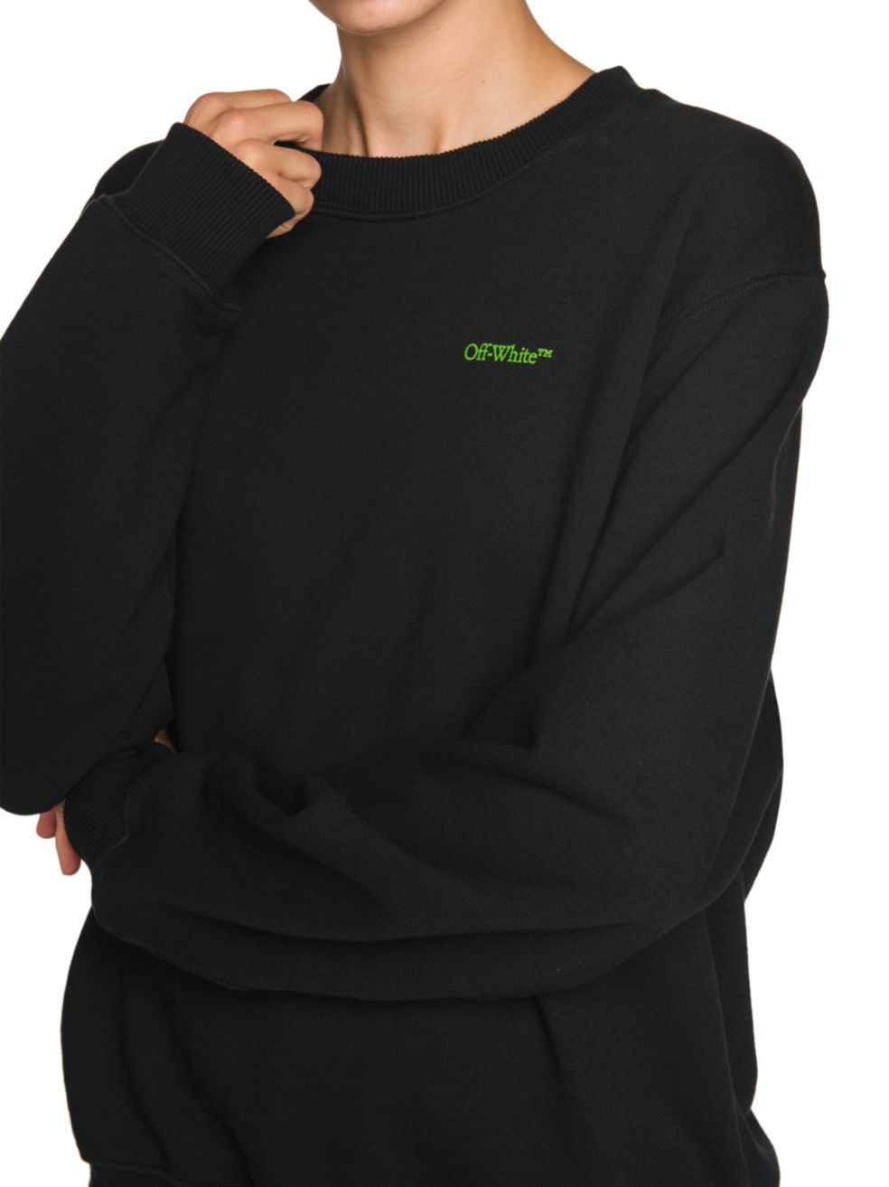 Off-white Blurred Arrow Reg Crewneck Black Multico In Black