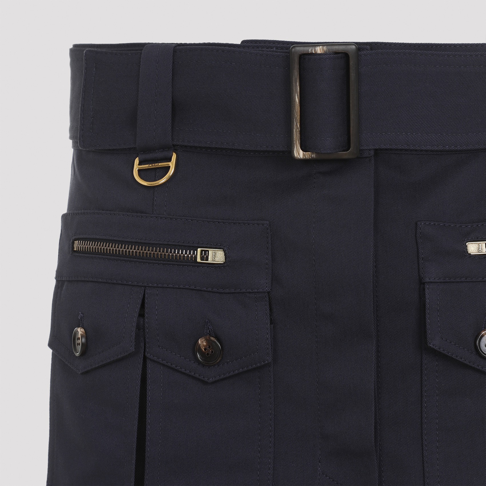 Chloé Cargo Mini Skirt In Black