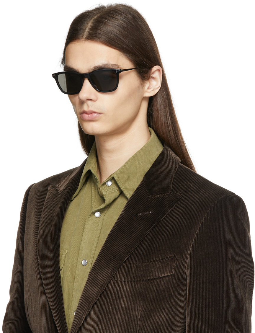 Tom Ford Logo Square Sunglasses In Green