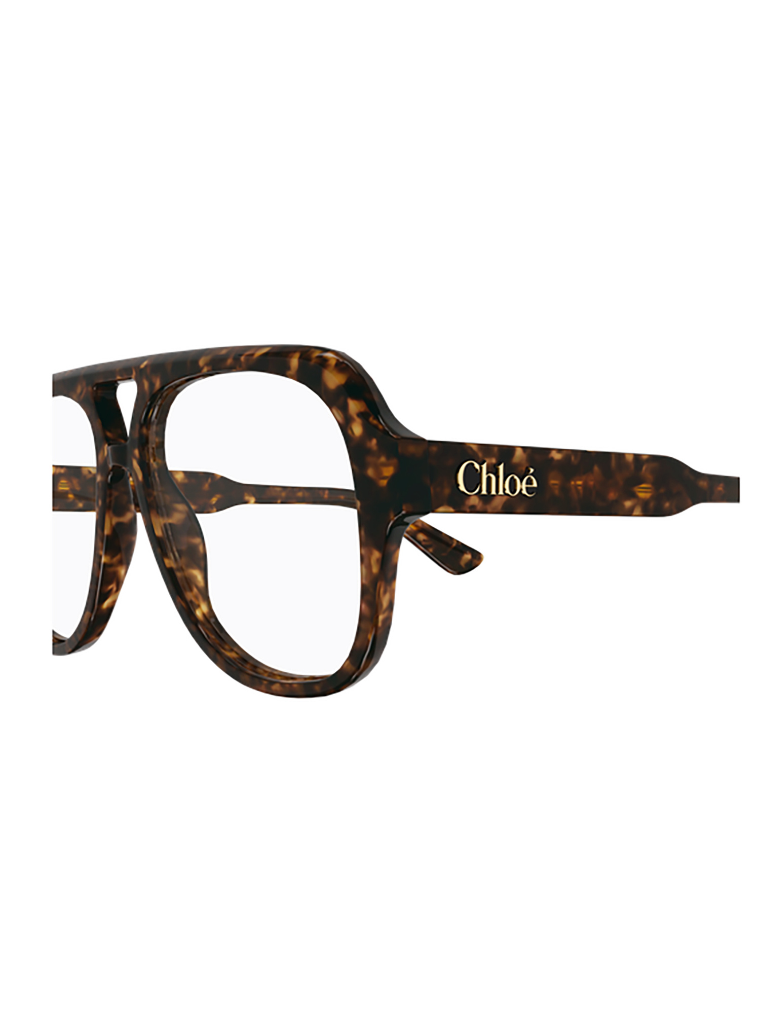 Chloé Havana-havana-transparent Recycled Acetate Glasses In Brown