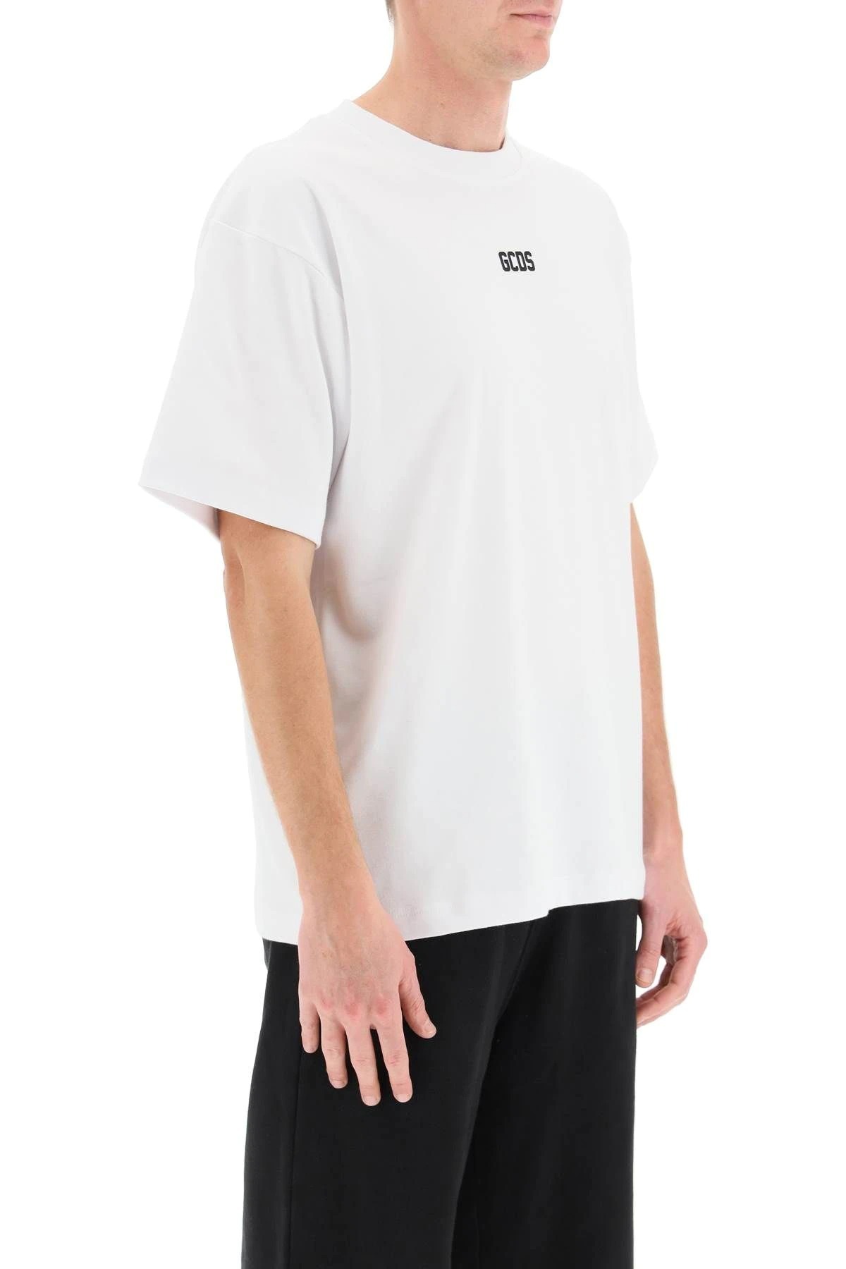 Gcds Logo-print Short-sleeved T-shirt In White