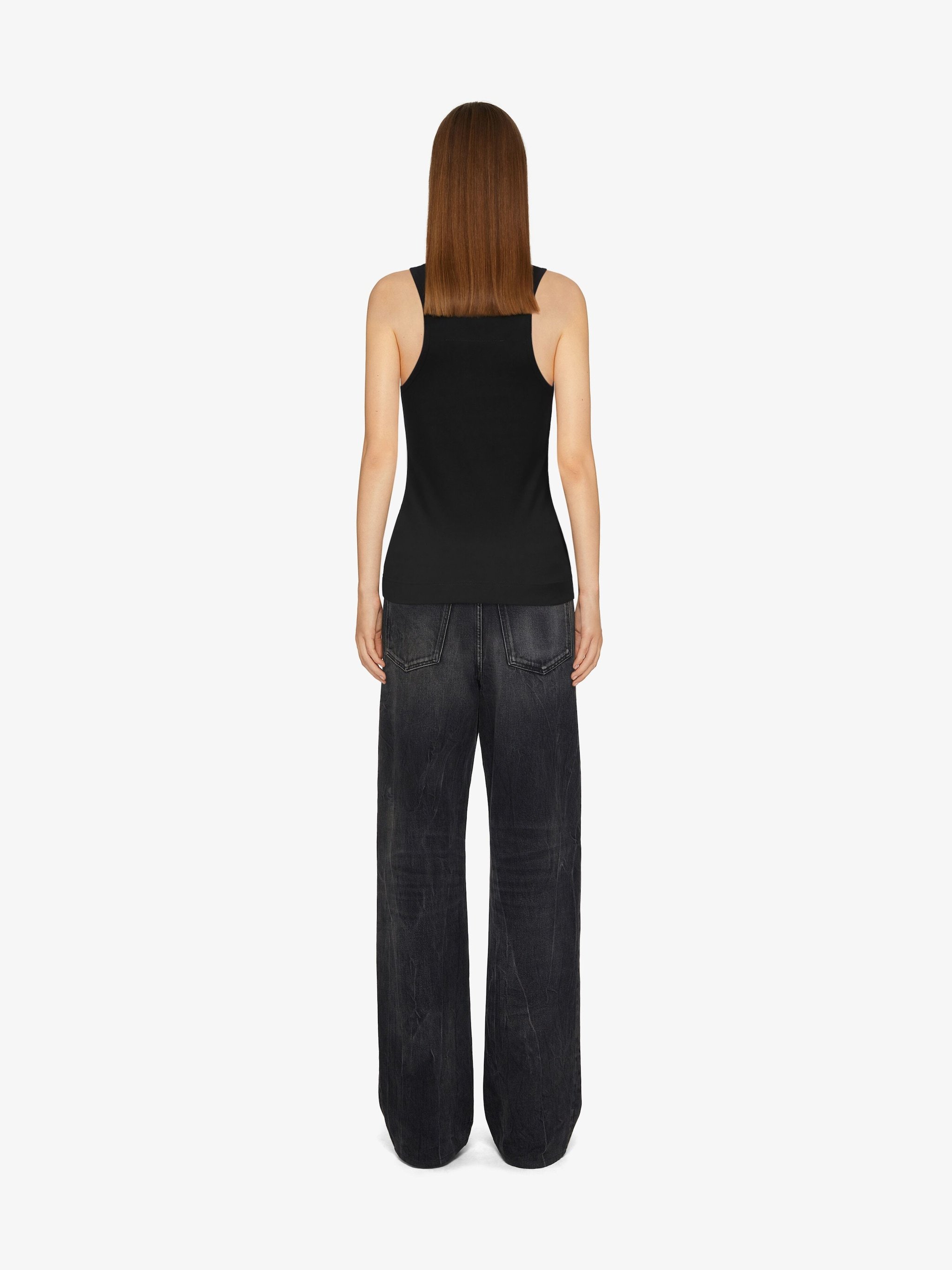 Givenchy Crew-neck Halterneck Top Tops Black In Black