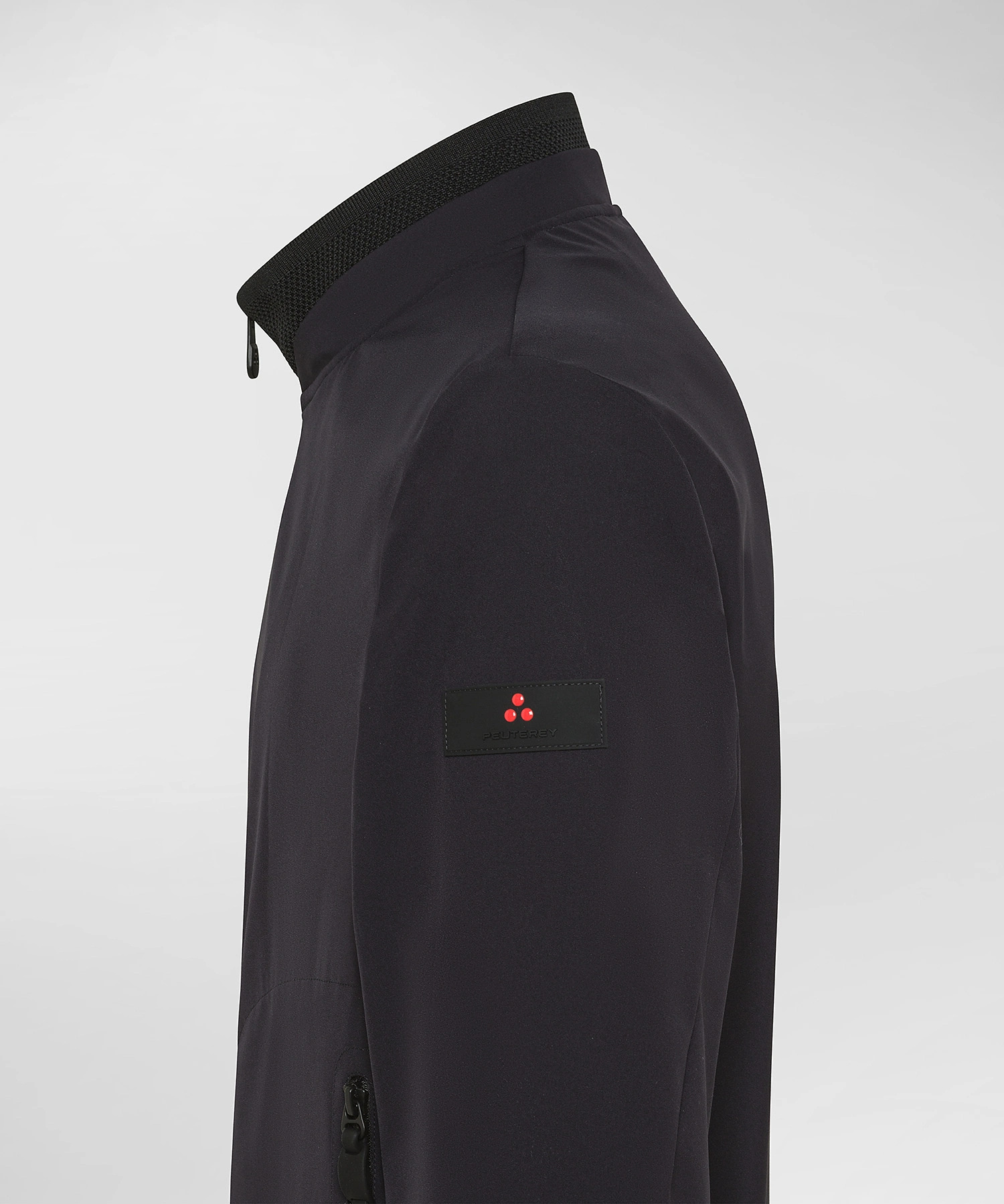 Peuterey Windproof Jacket With Elastic Details In Graphite Blue