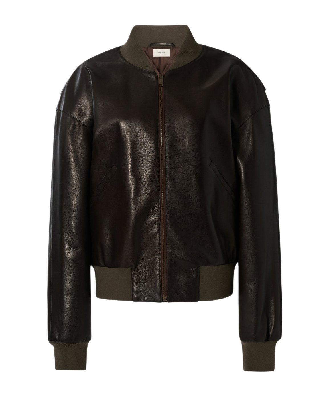 The Row Morisel Jacket In Leather In Brown