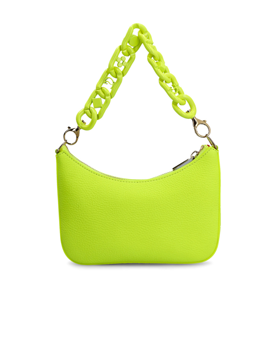 Christian Louboutin Loubila Chain Mini Leather Shoulder Bag In Green