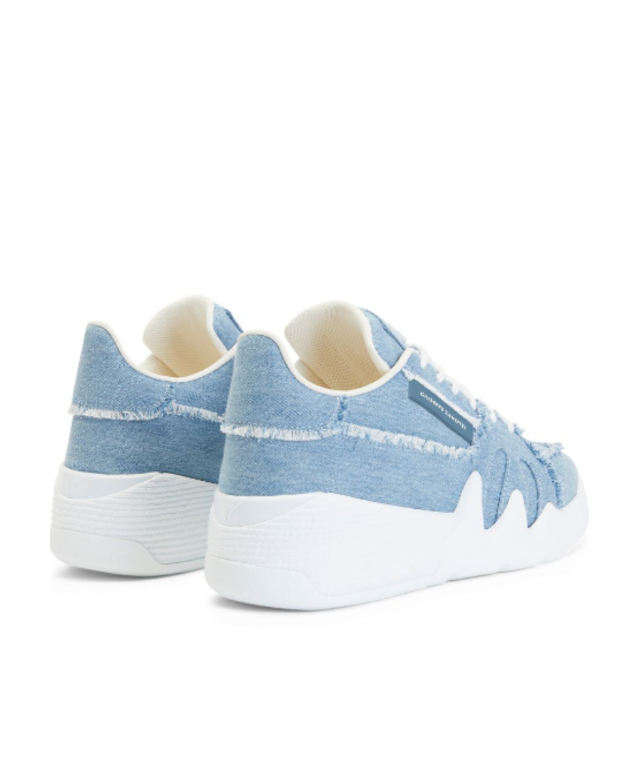 Shop Giuseppe Zanotti Denim Platform Sneakers In Blue
