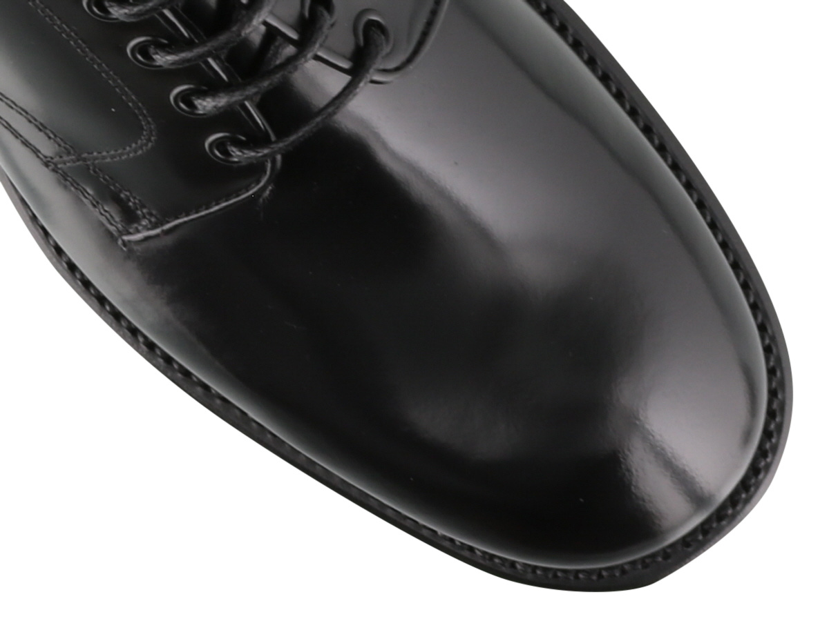 Dolce & Gabbana Black Leather Derby Shoes In Black