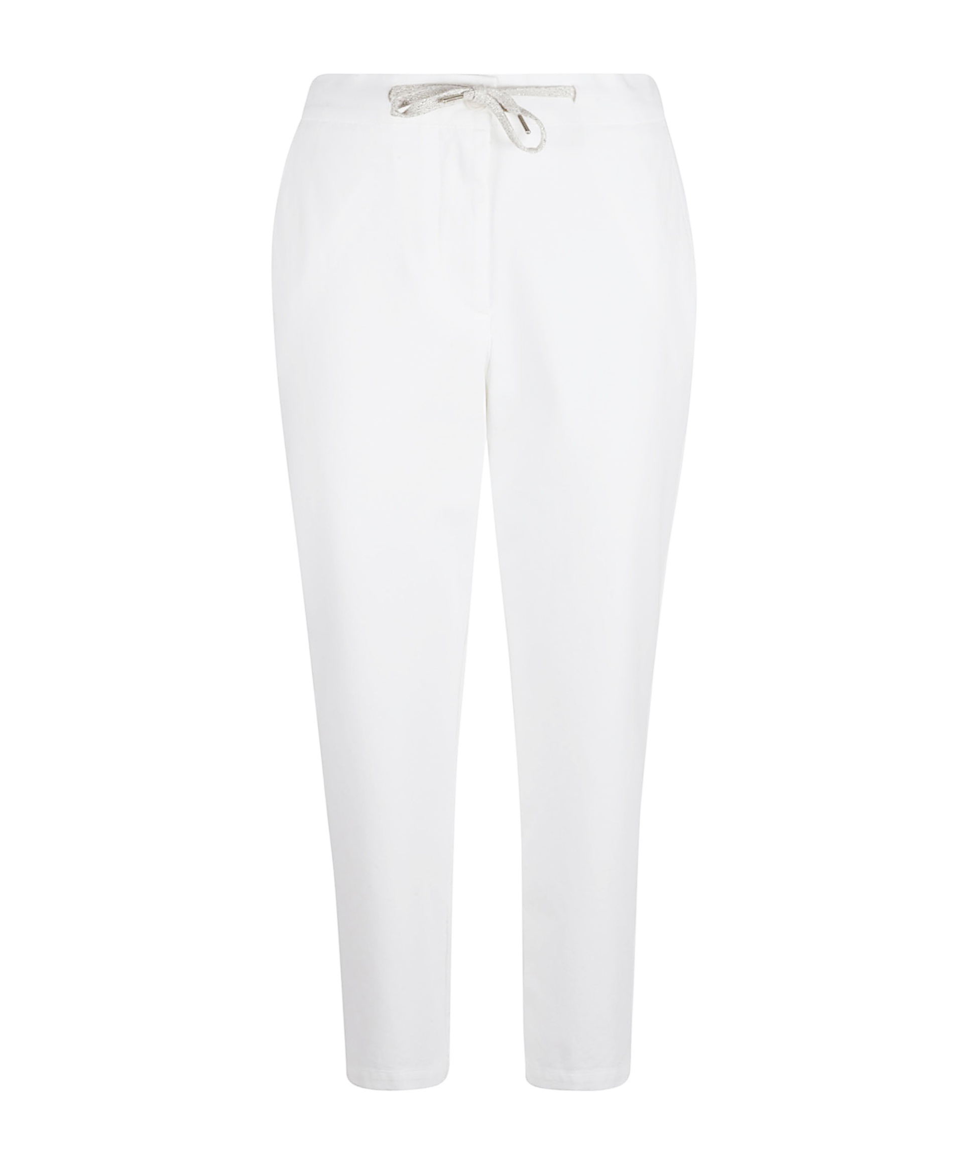 Eleventy Elastic Waist Pants In White