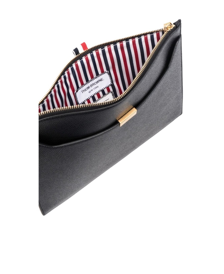 Thom Browne Small Zipped Clutch In Black