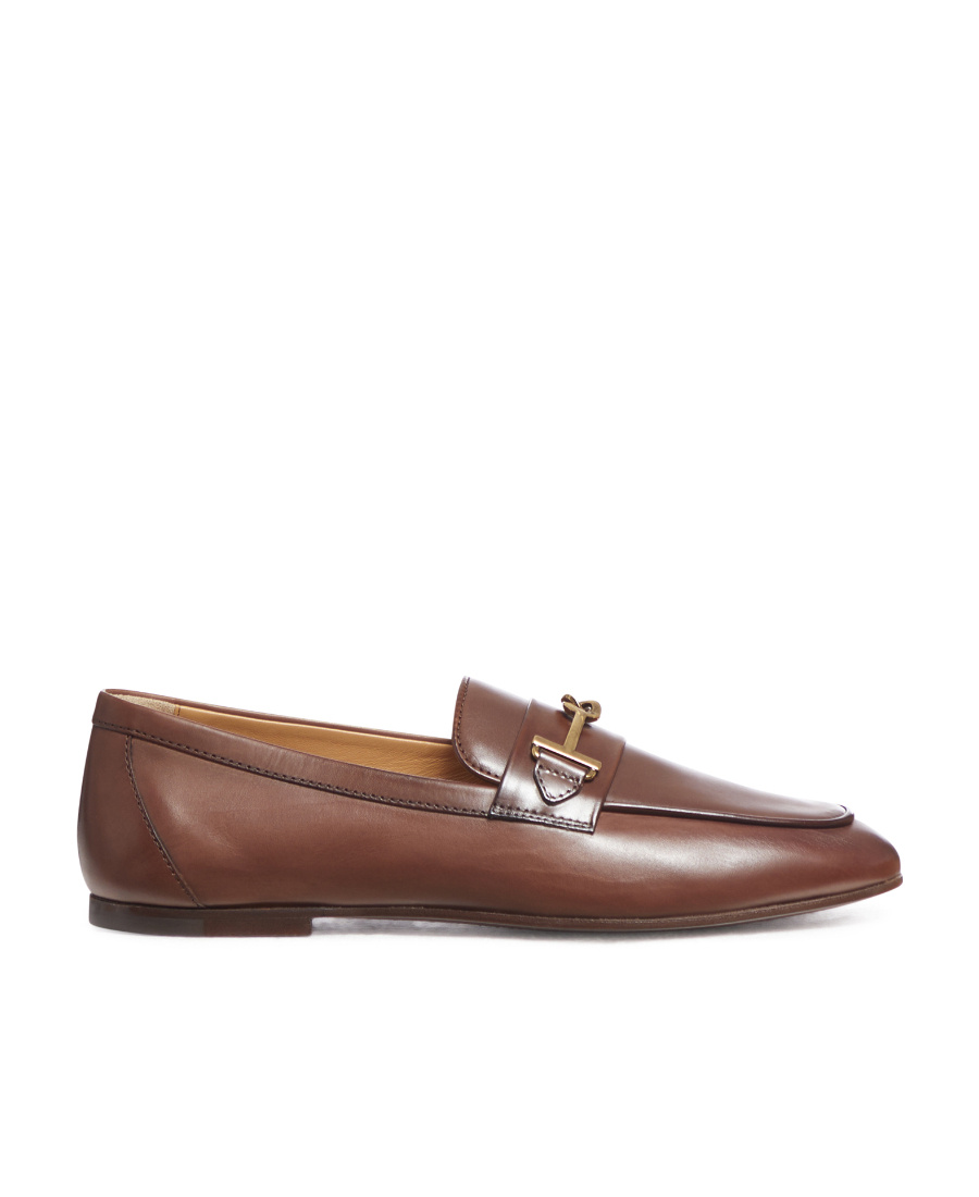 Tod's Leather Loafers In Brown