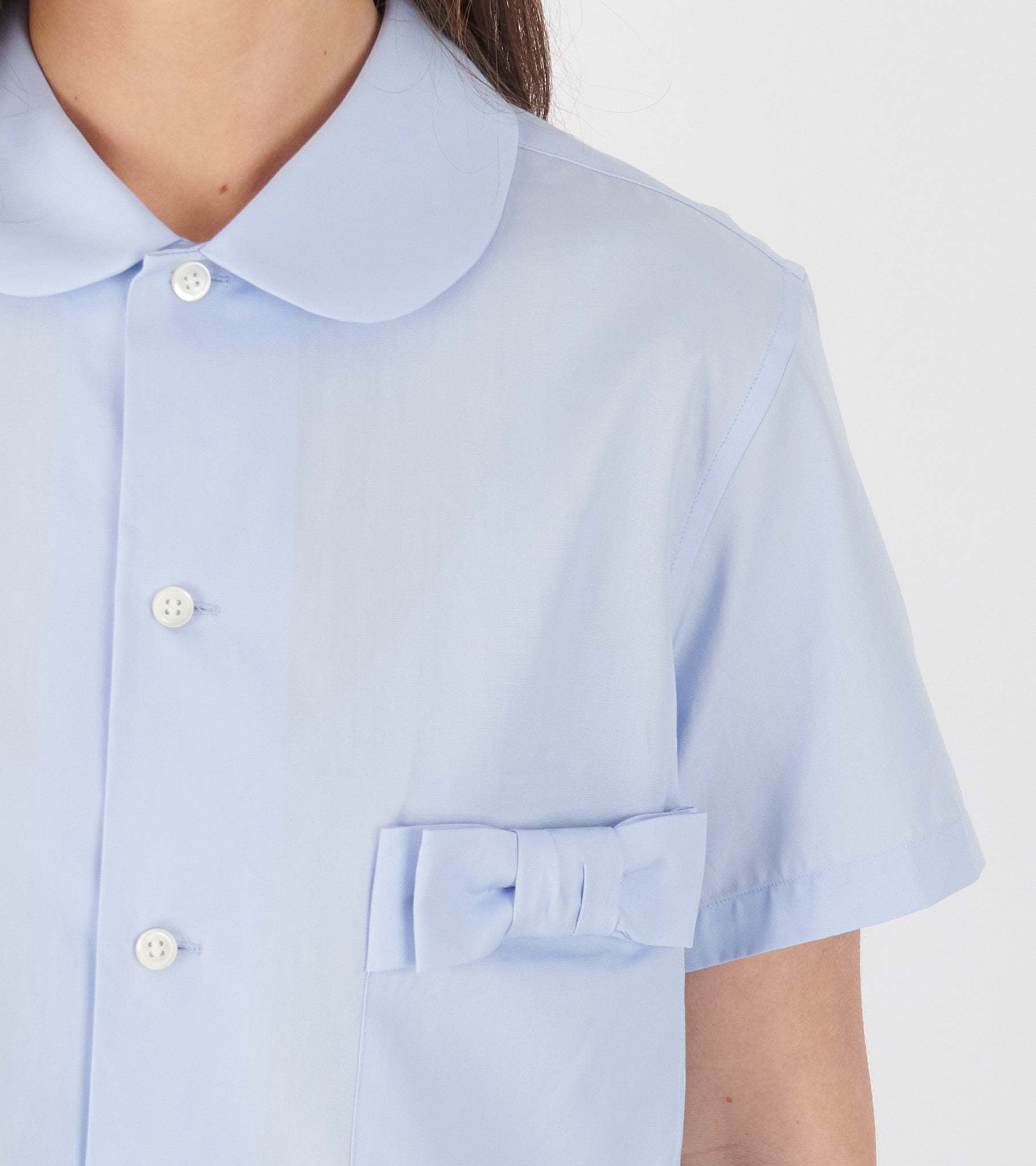 COMME DES GARÇONS LAPEL SHORT-SLEEVED SHIRT 