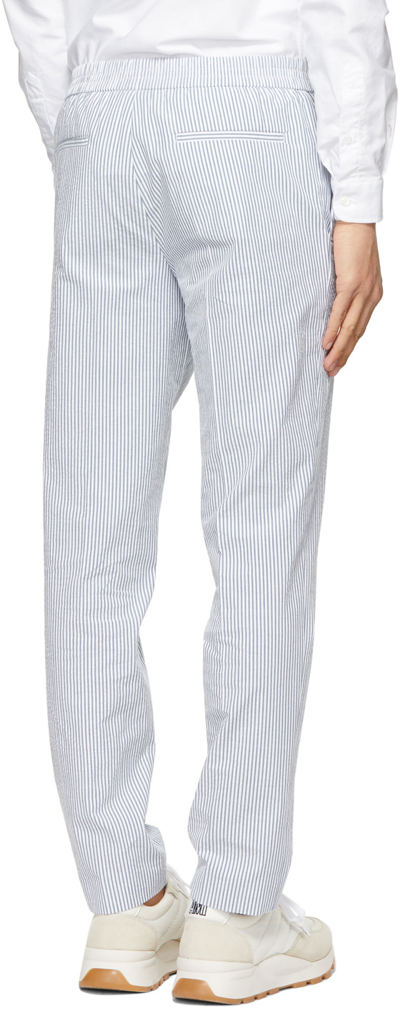 Harmony Paris Striped Casual Pants In Gray