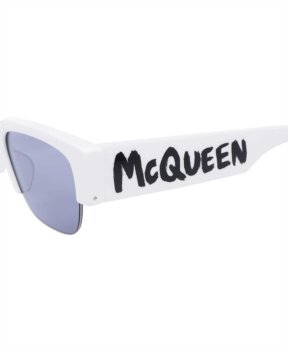 Alexander Mcqueen Logo-print Square-frame Sunglasses In White