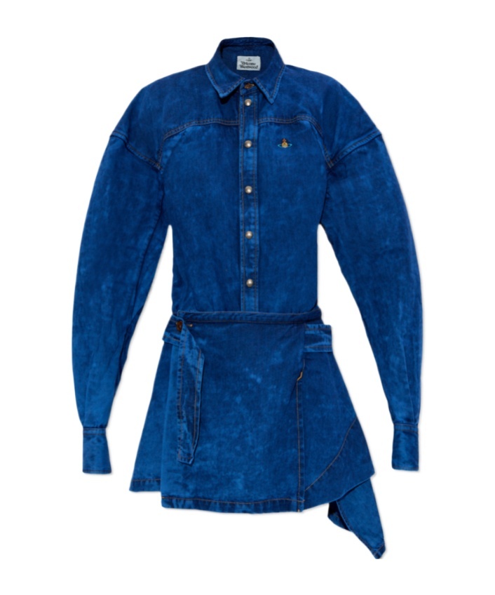Vivienne Westwood Meghan Faded Mini Dress In Blue