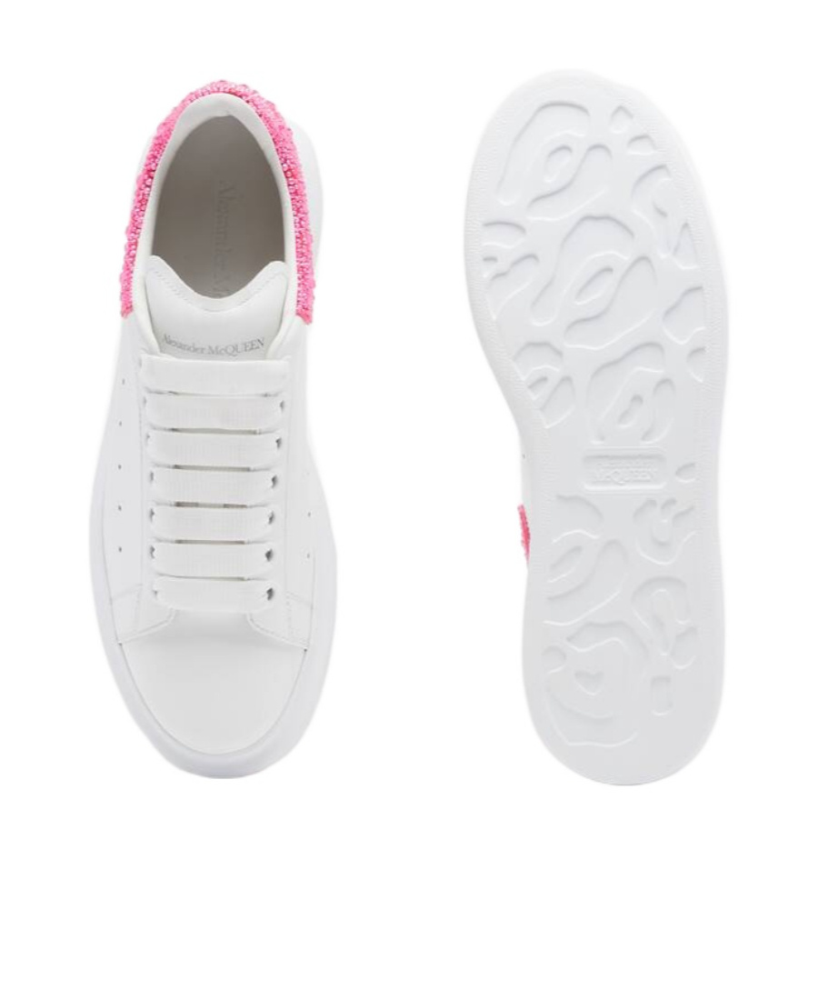 Alexander Mcqueen Oversized Leather Sneakers In White