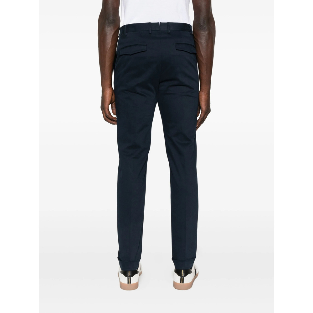 Pt Torino Pleated-cuffed Trousers In Blue