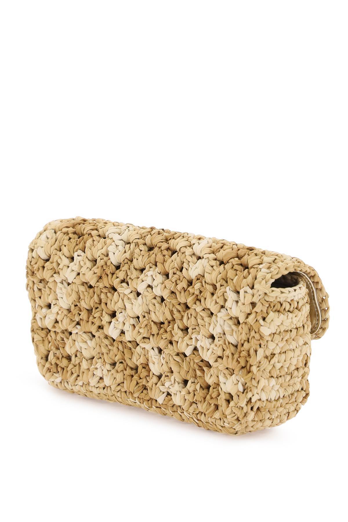 Roger Vivier Jeu De Fille Strass Mini Bag In Nude