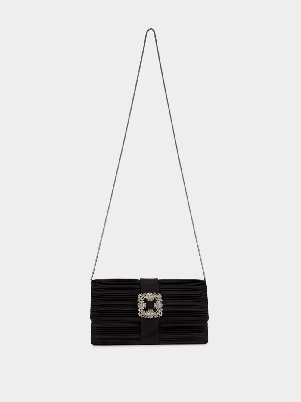Manolo Blahnik Flap Shoulder Bag In Black