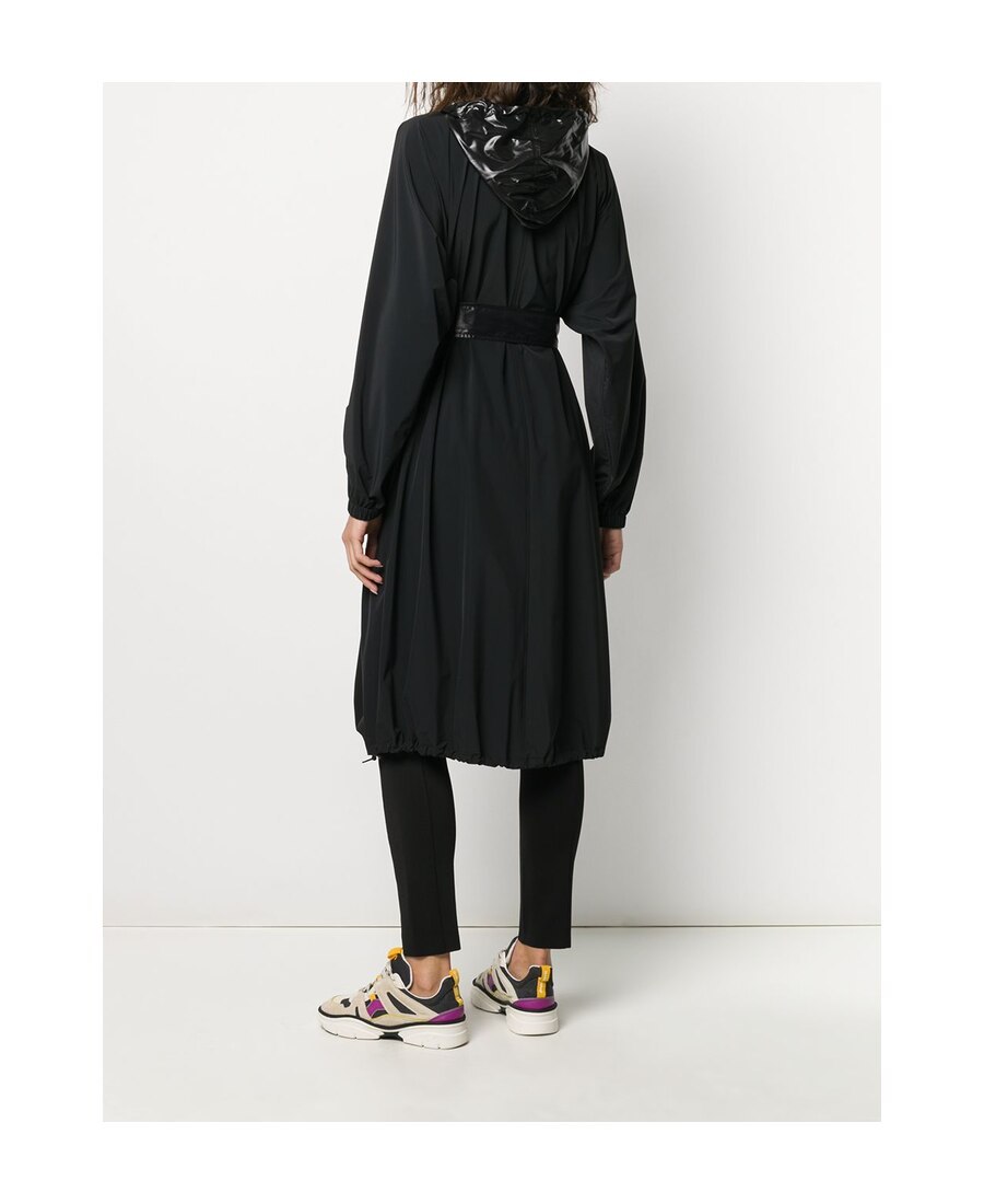 Givenchy Hooded Belted Raincoat In Black