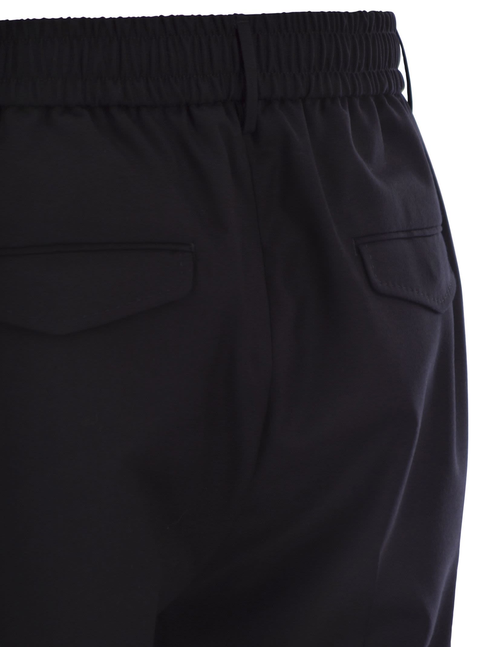 Peserico Belt Loop Casual Pants In Black