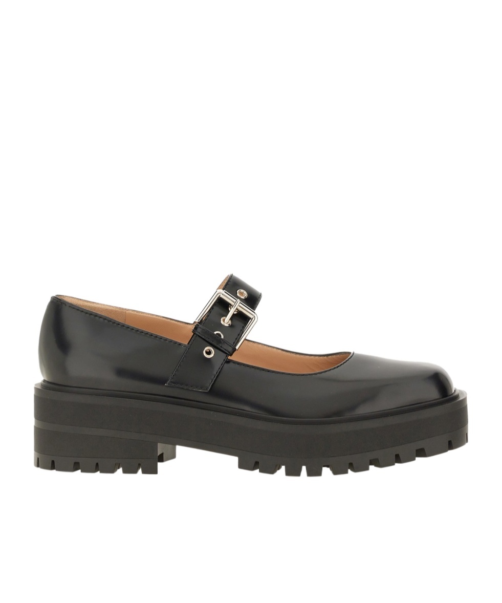 Shop Gianvito Rossi Square-toed Mary Jane Shoes In Black