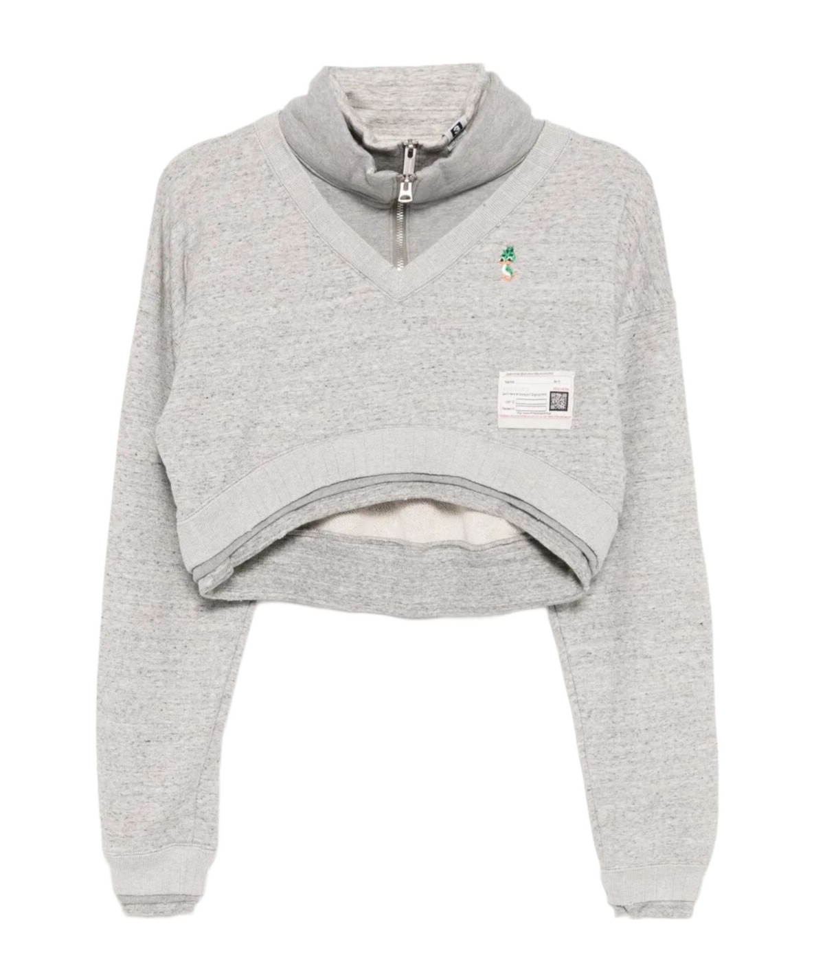 Miharayasuhiro Maison Mihara Yasuhiro Layered Effect Cropped Sweatshirt In White