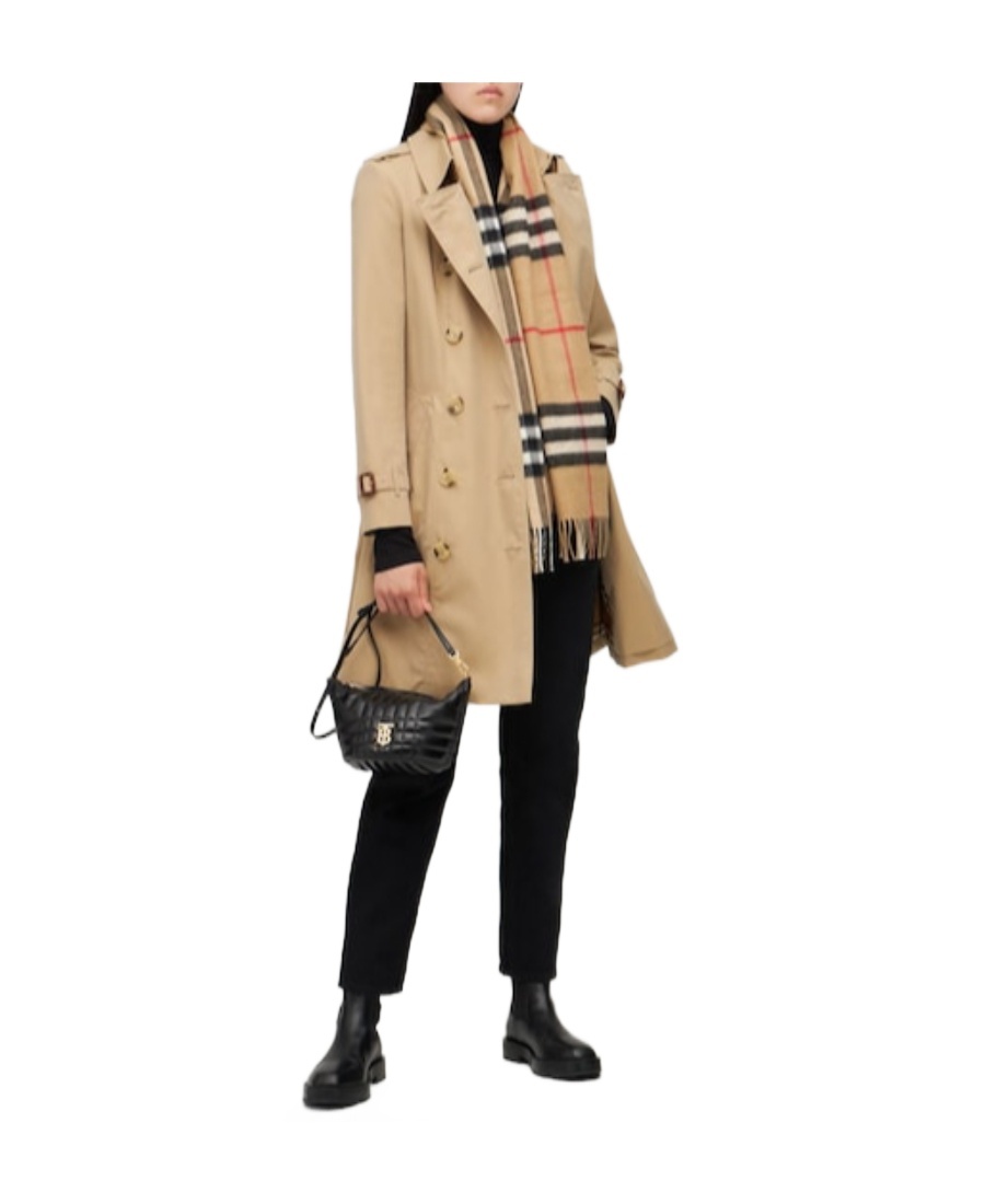 Burberry Medium And Long Style Trench Coat With Logo